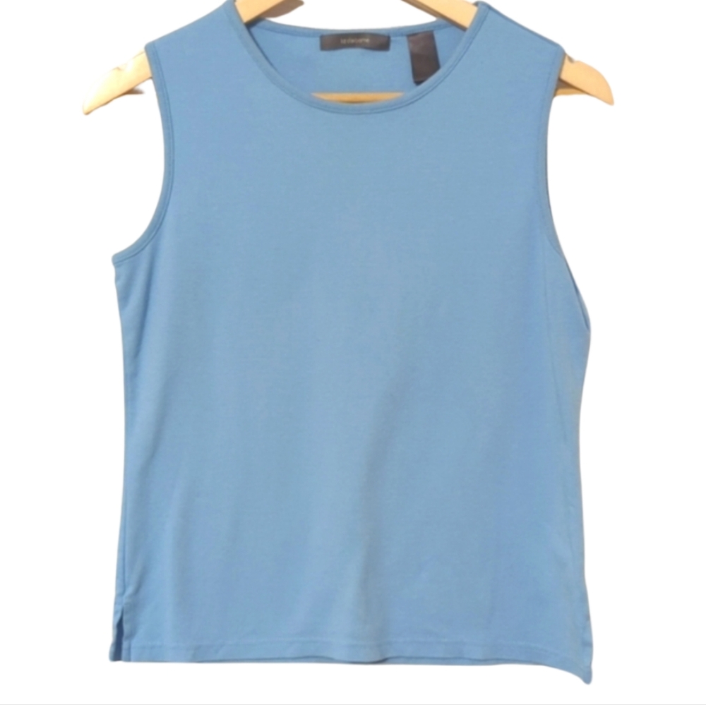 100% Cotton Preppy Blue Sleeveless Top Tank Top Spring Top Easter Outfit